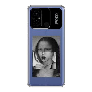 Силиконовый чехол на Xiaomi Poco C55 с принтом Мона Лиза