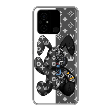 Силиконовый чехол на Xiaomi Poco C55 с принтом Луи робот Силиконовый чехол на Xiaomi Poco C55 с принтом Луи робот
