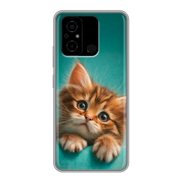 Силиконовый чехол на Xiaomi Poco C55 с принтом котенок Силиконовый чехол на Xiaomi Poco C55 с принтом котенок