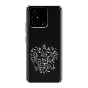 Силиконовый чехол на Xiaomi Poco C55 с принтом Герб России Силиконовый чехол на Xiaomi Poco C55 с принтом Герб России