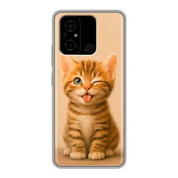 Силиконовый чехол на Xiaomi Poco C55 с принтом котенок Силиконовый чехол на Xiaomi Poco C55 с принтом котенок