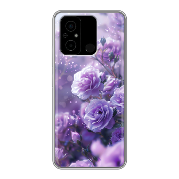 Силиконовый чехол на Xiaomi Poco C55 с принтом Розы цветы