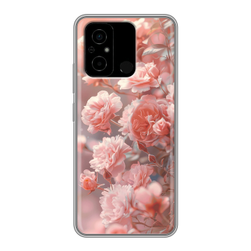 Силиконовый чехол на Xiaomi Poco C55 с принтом Розовые розы