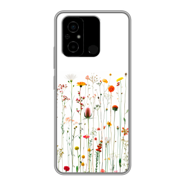 Силиконовый чехол на Xiaomi Poco C55 с принтом цветы
