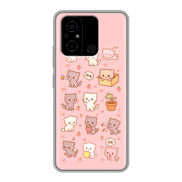 Силиконовый чехол на Xiaomi Poco C55 с принтом Hello Kitty Хелоу Кити