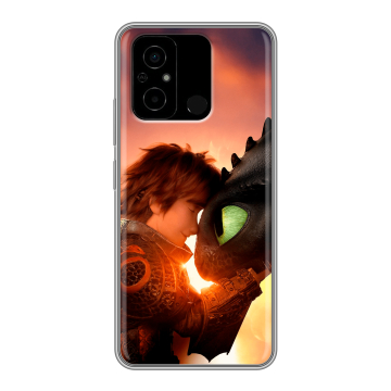 Силиконовый чехол на Xiaomi Poco C55 с принтом Как приручить дракона