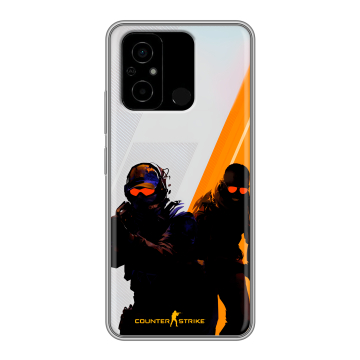 Силиконовый чехол на Xiaomi Poco C55 с принтом Контер страйк Counter strike