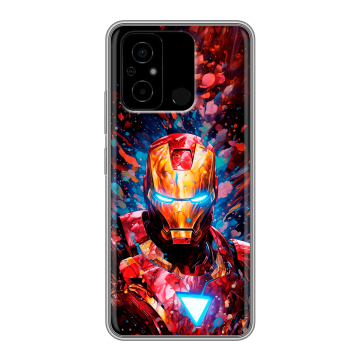 Силиконовый чехол на Xiaomi Poco C55 с принтом Железный человек Ironman Силиконовый чехол на Xiaomi Poco C55 с принтом Железный человек Ironman