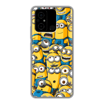 Силиконовый чехол на Xiaomi Poco C55 с принтом Миньоны Силиконовый чехол на Xiaomi Poco C55 с принтом Миньоны