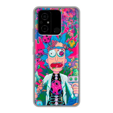 Силиконовый чехол на Xiaomi Poco C55 с принтом Рик и Морти Rick Morty Силиконовый чехол на Xiaomi Poco C55 с принтом Рик и Морти Rick Morty