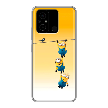 Силиконовый чехол на Xiaomi Poco C55 с принтом Миньоны Силиконовый чехол на Xiaomi Poco C55 с принтом Миньоны