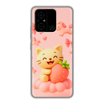 Силиконовый чехол на Xiaomi Poco C55 с принтом для девочек