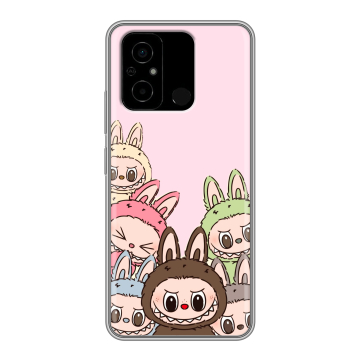 Силиконовый чехол на Xiaomi Poco C55 с принтом Лабубу