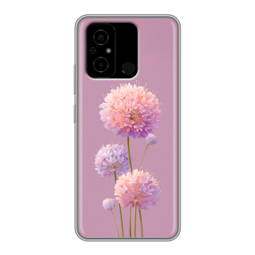 Силиконовый чехол на Xiaomi Poco C55 с принтом Цветы