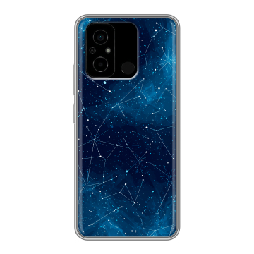 Силиконовый чехол на Xiaomi Poco C55 с принтом Космос звезды