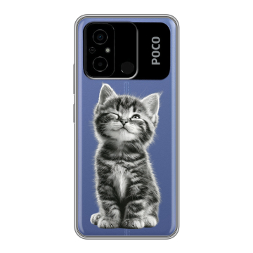Силиконовый чехол на Xiaomi Poco C55 с принтом Котенок Силиконовый чехол на Xiaomi Poco C55 с принтом Котенок