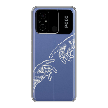Силиконовый чехол на Xiaomi Poco C55 с принтом Сотворение мира