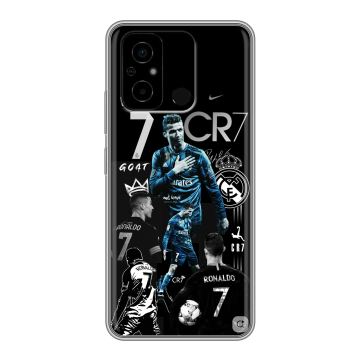 Силиконовый чехол на Xiaomi Poco C55 с принтом Реал Роналдо Силиконовый чехол на Xiaomi Poco C55 с принтом Реал Роналдо