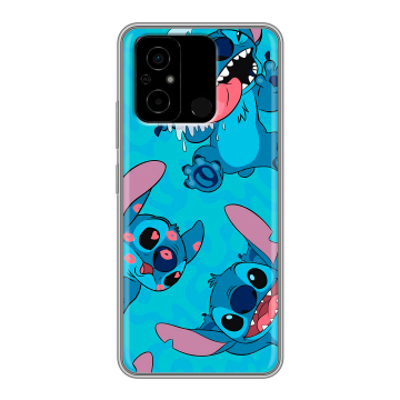 Силиконовый чехол на Xiaomi Poco C55 с принтом Лило и Стич Силиконовый чехол на Xiaomi Poco C55 с принтом Лило и Стич