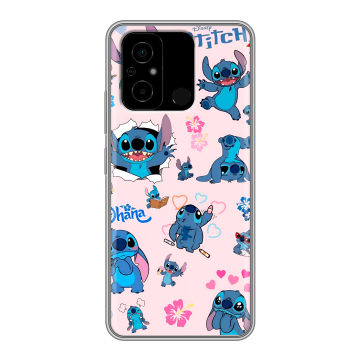 Силиконовый чехол на Xiaomi Poco C55 с принтом Лило и Стич Силиконовый чехол на Xiaomi Poco C55 с принтом Лило и Стич
