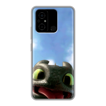 Силиконовый чехол на Xiaomi Poco C55 с принтом Как приручить дракона Силиконовый чехол на Xiaomi Poco C55 с принтом Как приручить дракона