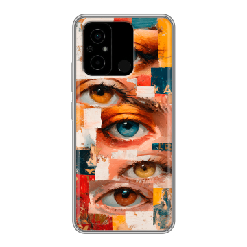 Силиконовый чехол на Xiaomi Poco C55 с принтом Модный принт