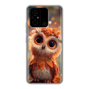 Силиконовый чехол на Xiaomi Poco C55 с принтом Милая сова