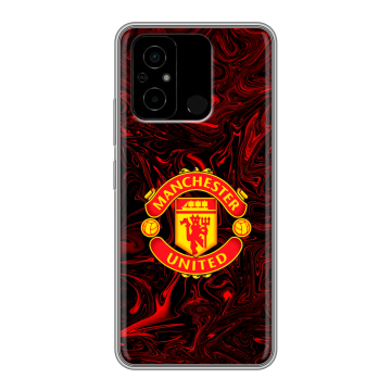 Силиконовый чехол на Xiaomi Poco C55 с принтом Manchester United