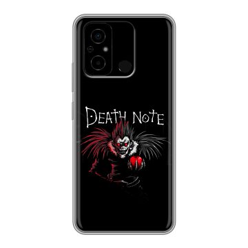 Силиконовый чехол на Xiaomi Poco C55 с принтом Death note Тетрадь смерти