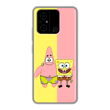 Силиконовый чехол на Xiaomi Poco C55 с принтом Спанч боб Спанчбоб Силиконовый чехол на Xiaomi Poco C55 с принтом Спанч боб Спанчбоб