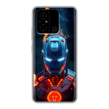 Силиконовый чехол на Xiaomi Poco C55 с принтом IronMan Железный человек