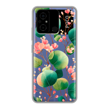 Силиконовый чехол на Xiaomi Poco C55 с принтом женский