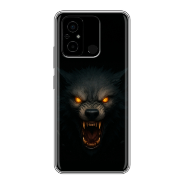 Силиконовый чехол на Xiaomi Poco C55 с принтом Волк