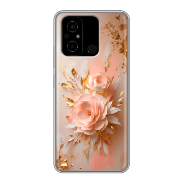 Силиконовый чехол на Xiaomi Poco C55 с принтом женский