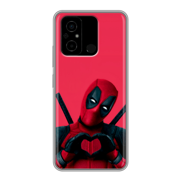 Силиконовый чехол на Xiaomi Poco C55 с принтом Дедпул Deadpool