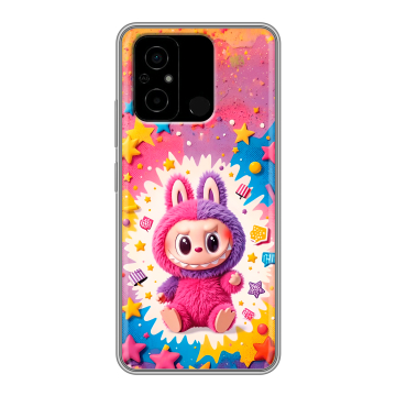 Силиконовый чехол на Xiaomi Poco C55 с принтом Labubu Лабубу Силиконовый чехол на Xiaomi Poco C55 с принтом Labubu Лабубу