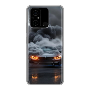 Силиконовый чехол на Xiaomi Poco C55 с принтом BMW БМВ