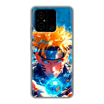 Силиконовый чехол на Xiaomi Poco C55 с принтом Аниме Наруто Naruto