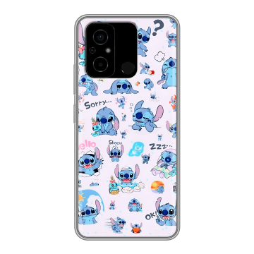 Силиконовый чехол на Xiaomi Poco C55 с принтом Лило и Стич Силиконовый чехол на Xiaomi Poco C55 с принтом Лило и Стич
