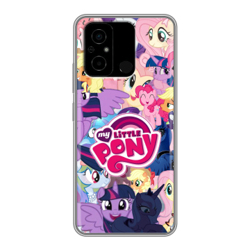 Силиконовый чехол на Xiaomi Poco C55 с принтом My little pony Дружба чудо