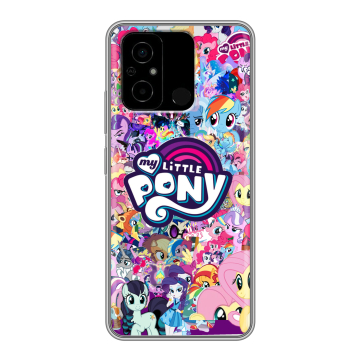 Силиконовый чехол на Xiaomi Poco C55 с принтом My little pony Дружба чудо Силиконовый чехол на Xiaomi Poco C55 с принтом My little pony Дружба чудо