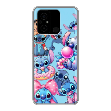 Силиконовый чехол на Xiaomi Poco C55 с принтом Лило и Стич Силиконовый чехол на Xiaomi Poco C55 с принтом Лило и Стич
