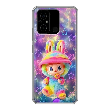 Силиконовый чехол на Xiaomi Poco C55 с принтом Labubu Лабубу Силиконовый чехол на Xiaomi Poco C55 с принтом Labubu Лабубу