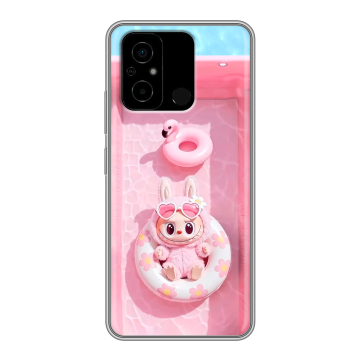 Силиконовый чехол на Xiaomi Poco C55 с принтом Labubu Лабубу Силиконовый чехол на Xiaomi Poco C55 с принтом Labubu Лабубу