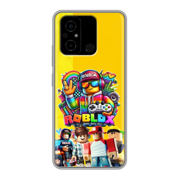 Силиконовый чехол на Xiaomi Poco C55 с принтом Roblox Роблокс Силиконовый чехол на Xiaomi Poco C55 с принтом Roblox Роблокс