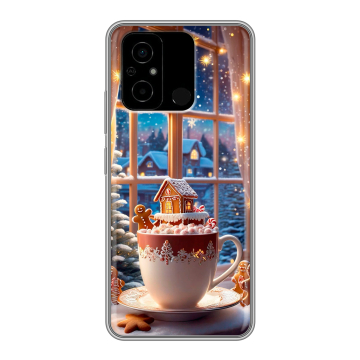 Силиконовый чехол на Xiaomi Poco C55 с принтом Новый год