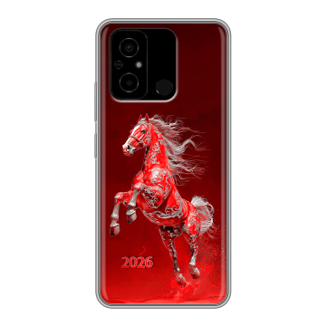 Силиконовый чехол на Xiaomi Poco C55 с принтом Новый год
