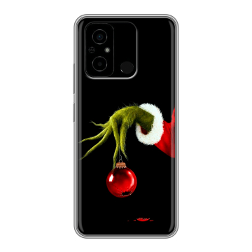 Силиконовый чехол на Xiaomi Poco C55 с принтом Новый год Гринч