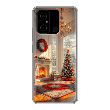 Силиконовый чехол на Xiaomi Poco C55 с принтом Новый год