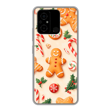 Силиконовый чехол на Xiaomi Poco C55 с принтом Новый год
